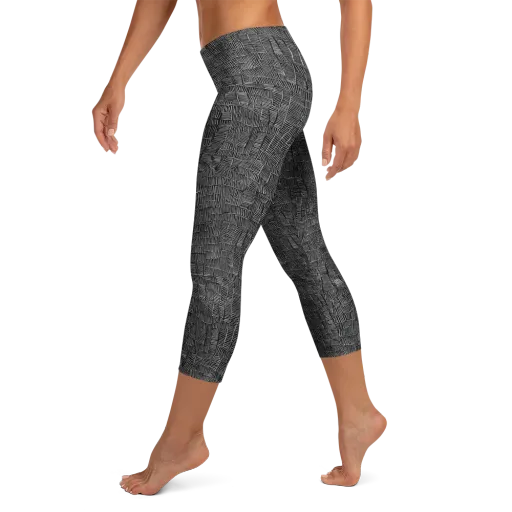 Noir Weave on a Capri Leggings