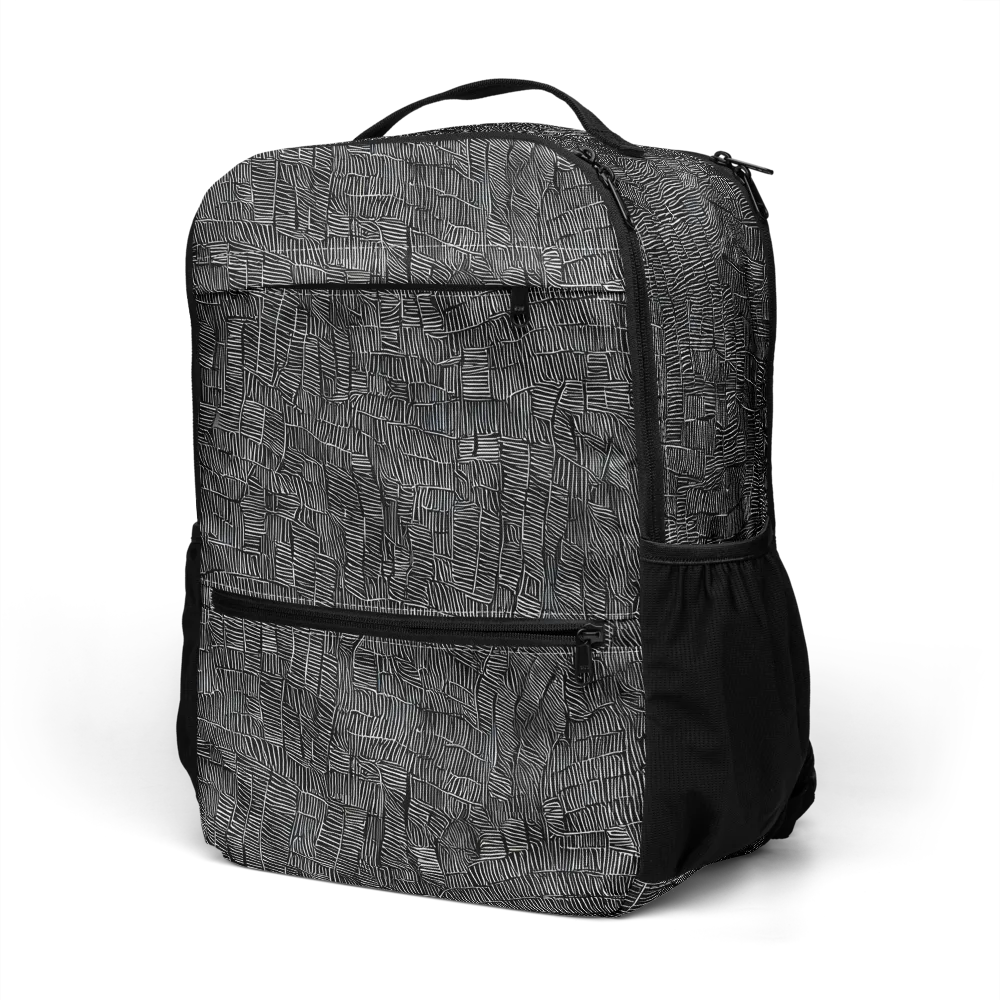 Noir Weave on Utility Backpack — Left Front