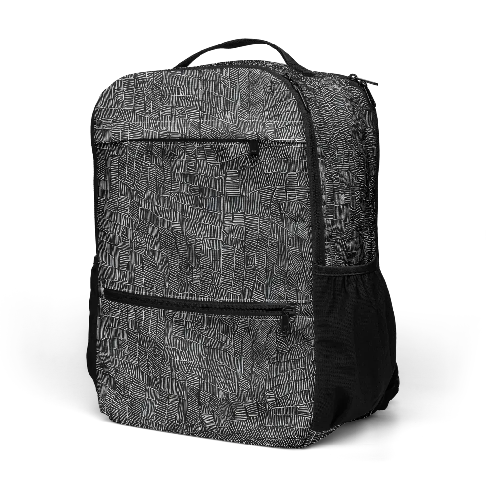Noir Weave on Utility Backpack — Left Front