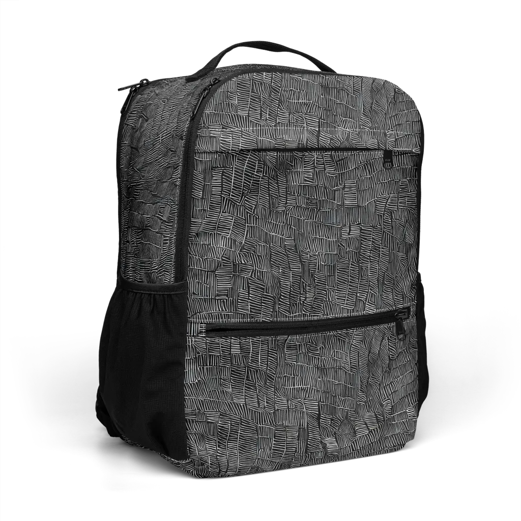 Noir Weave on Utility Backpack — Right Front