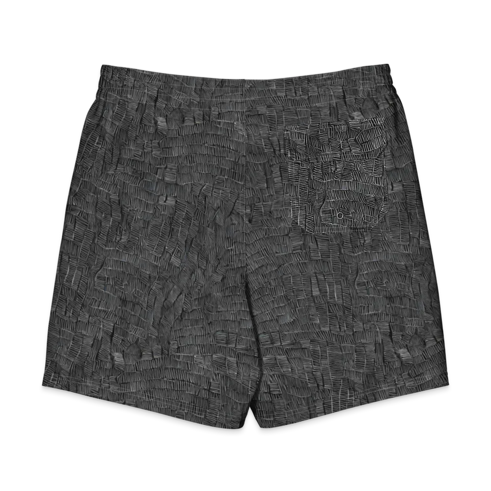 Noir Weave on Men's Board Shorts — Back