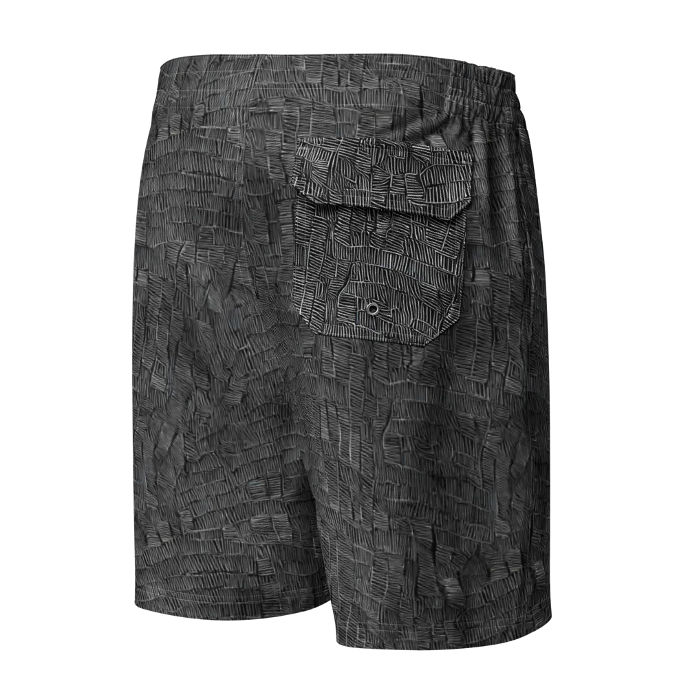 Noir Weave on Men's Board Shorts — Back