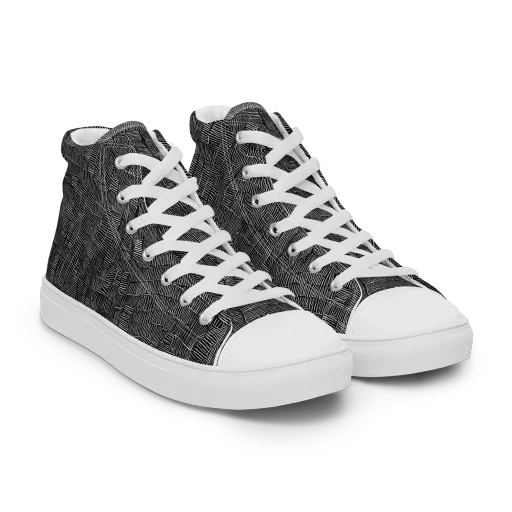 Noir Weave on a Women's High Top Canvas Shoes