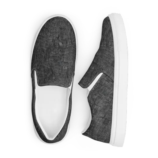 Noir Weave on a Men's Slip-On Canvas Shoes