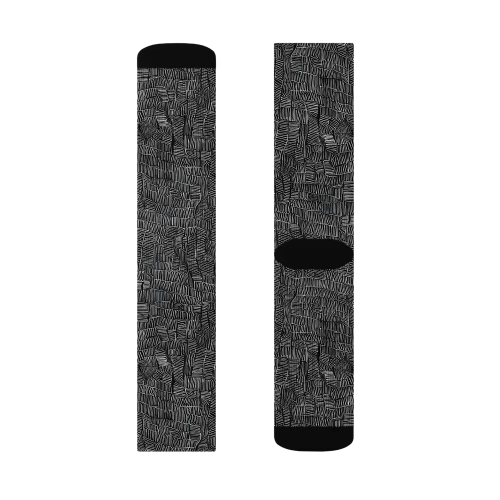 Noir Weave on Socks — Right Sock