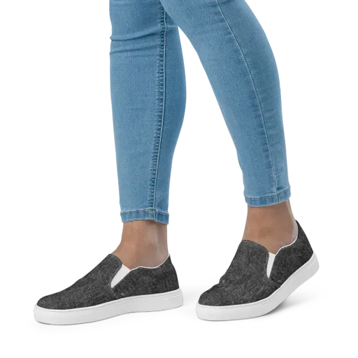 Noir Weave on a Women's Slip-On Canvas Shoes