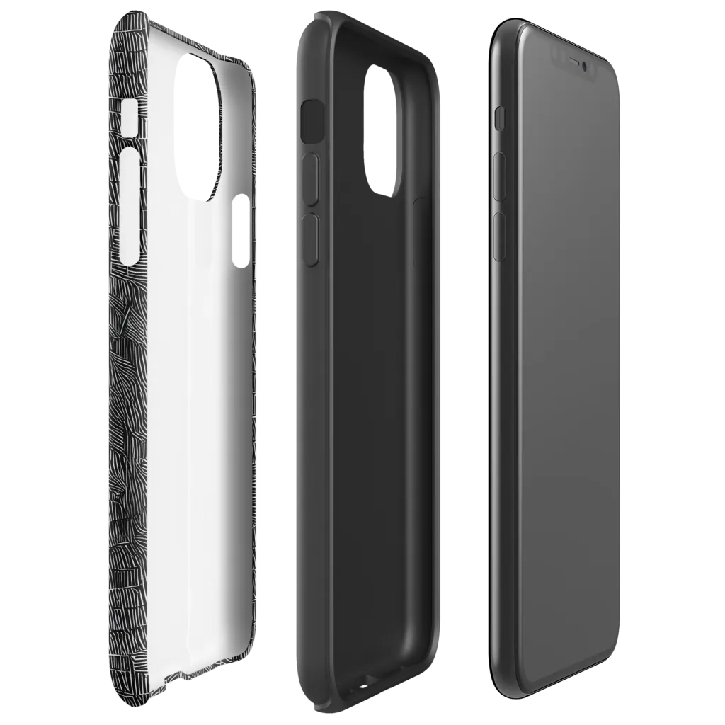Noir Weave on Tough Case for iPhone® — Right