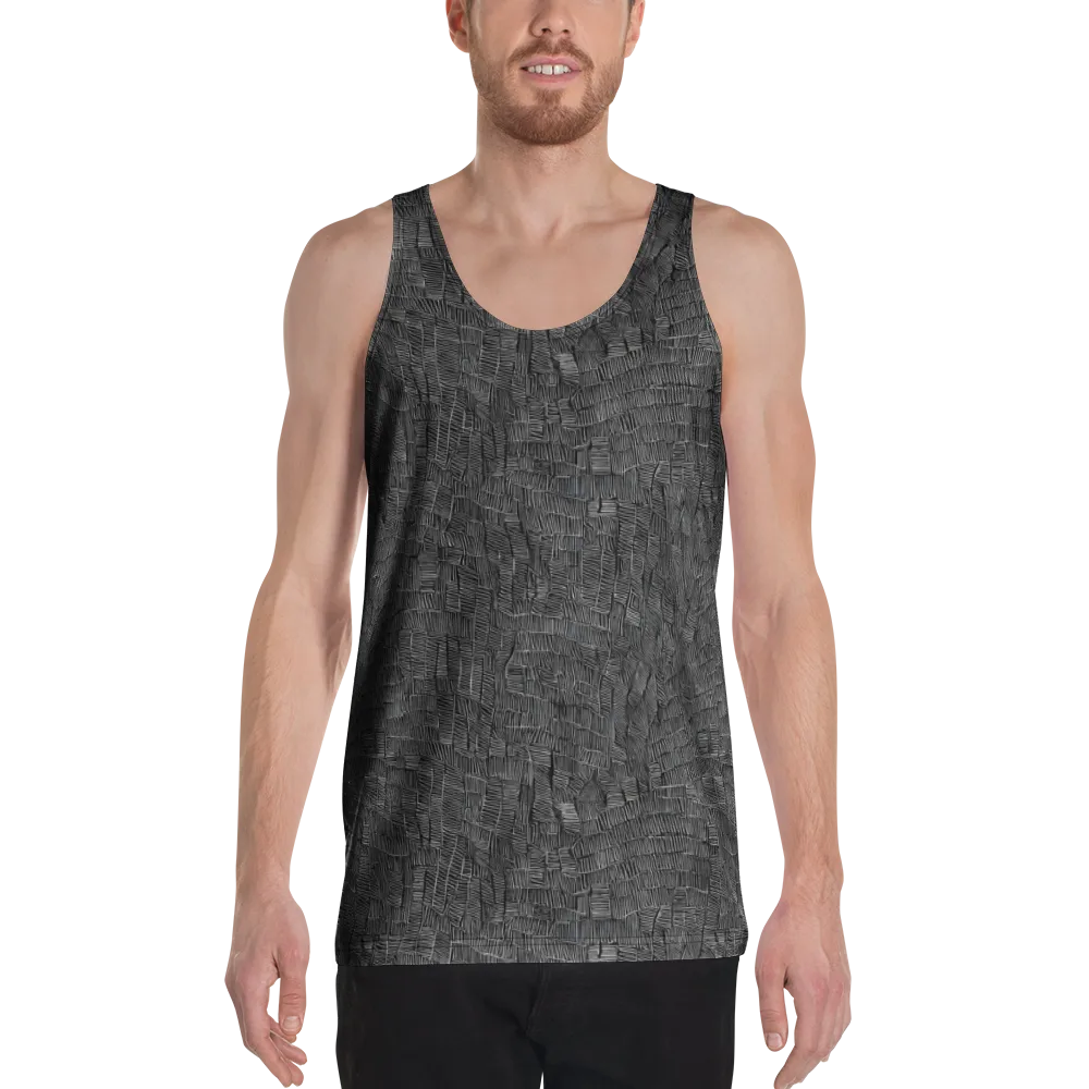 Noir Weave on Men's Tank Top — Front