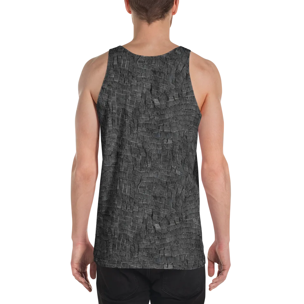 Noir Weave on Men's Tank Top — Back