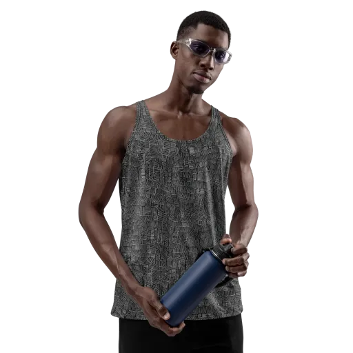 Noir Weave on a Men's Tank Top