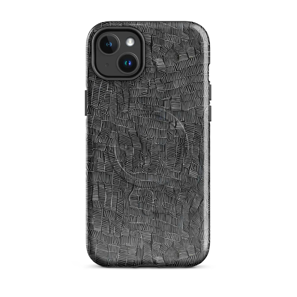 Noir Weave on MagSafe Tough Case for iPhone® — Front