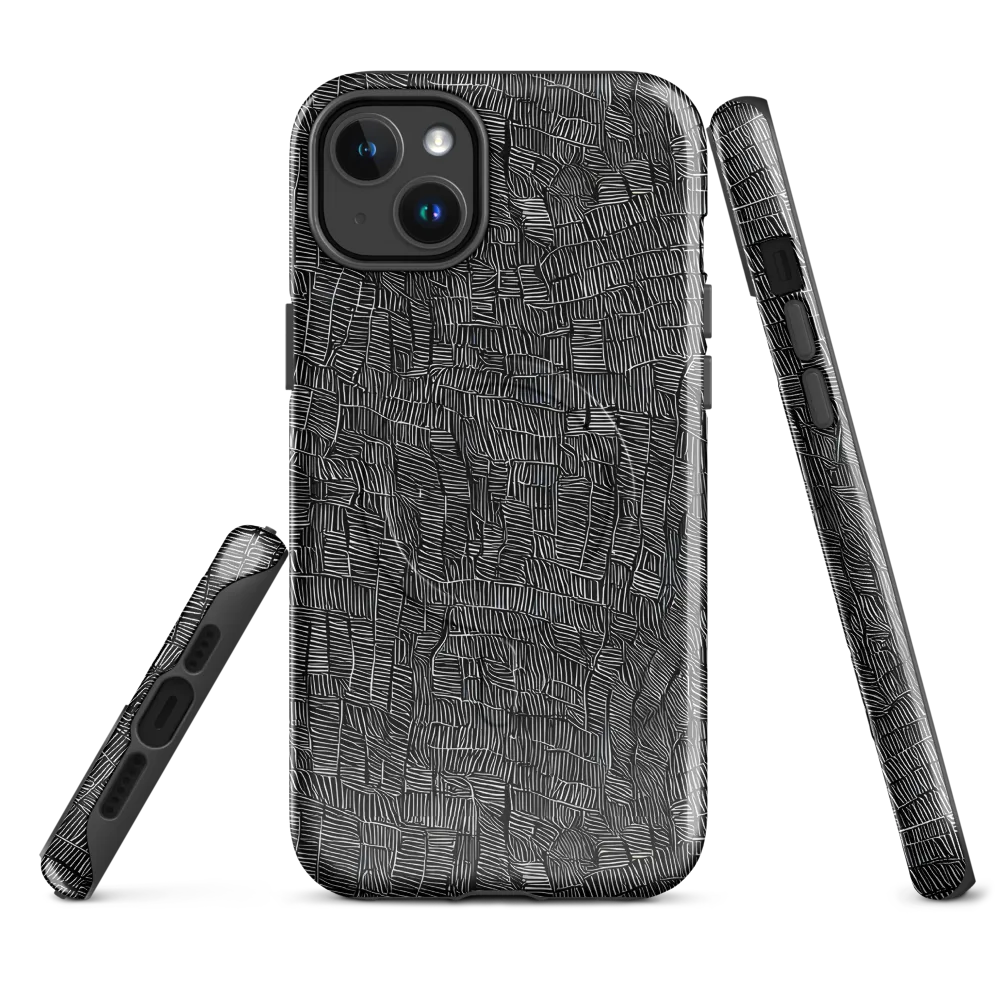 Noir Weave on MagSafe Tough Case for iPhone® — Front