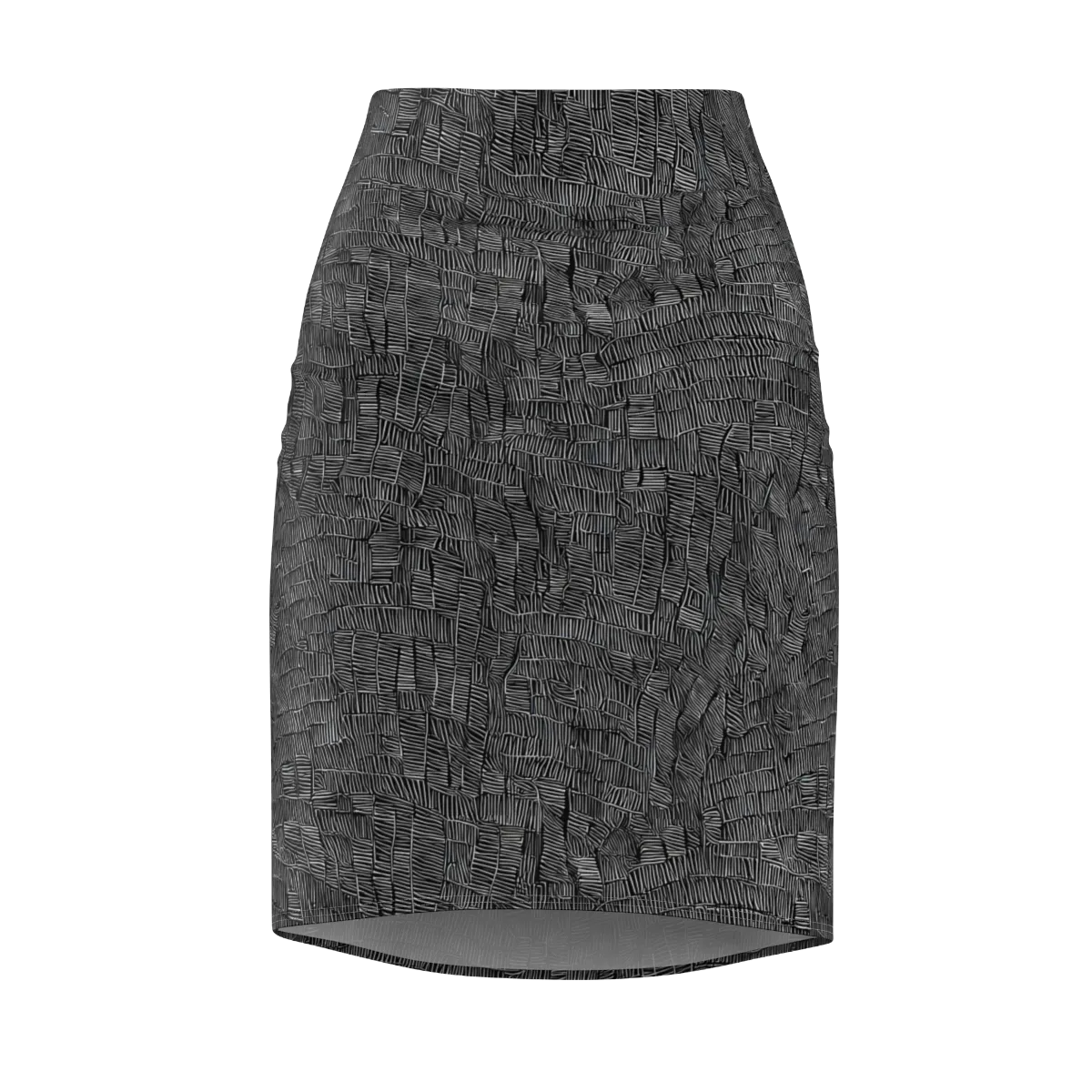 Noir Weave on Pencil Skirt — Front