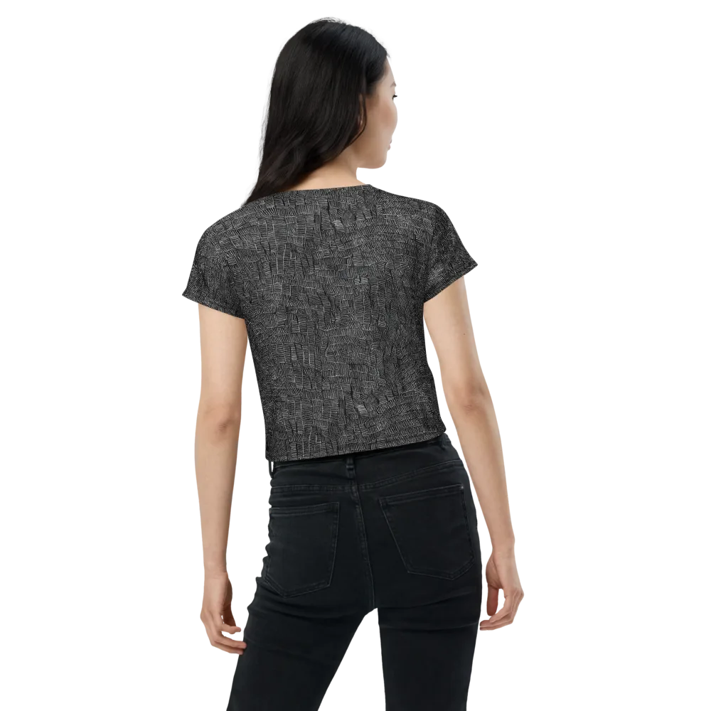 Noir Weave on Crop Tee — Back