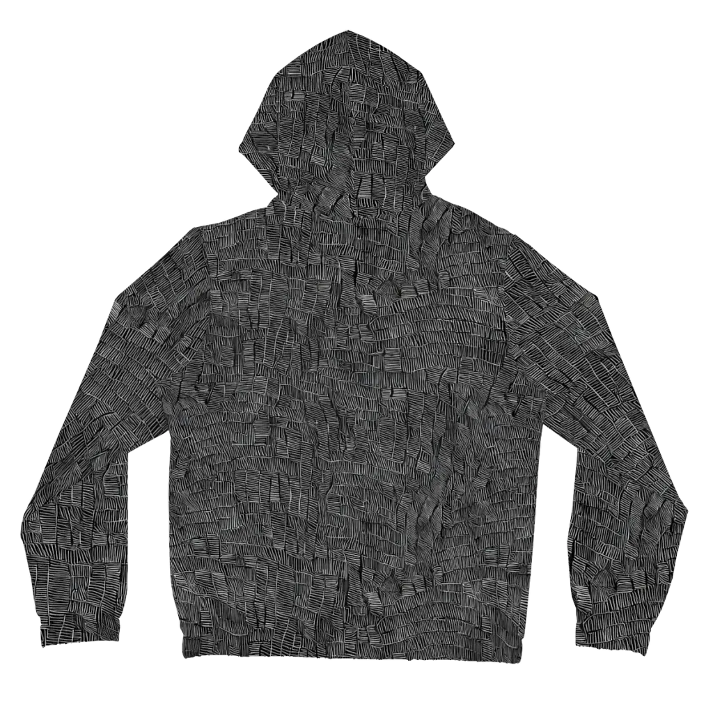 Noir Weave on Women's Full-Zip Hoodie — Back