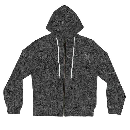 Noir Weave on a Women's Full-Zip Hoodie