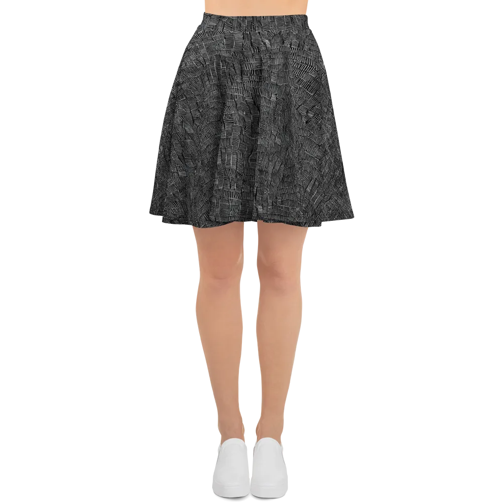 Noir Weave on Skater Skirt — Front