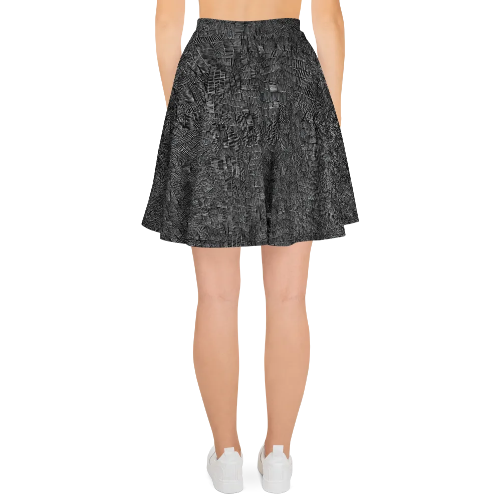 Noir Weave on Skater Skirt — Back