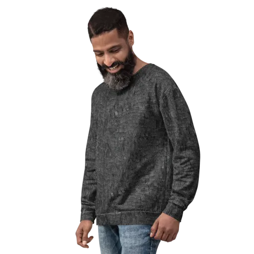 Noir Weave on a Sweatshirt