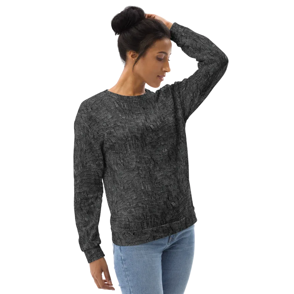 Noir Weave on Sweatshirt — Right Front