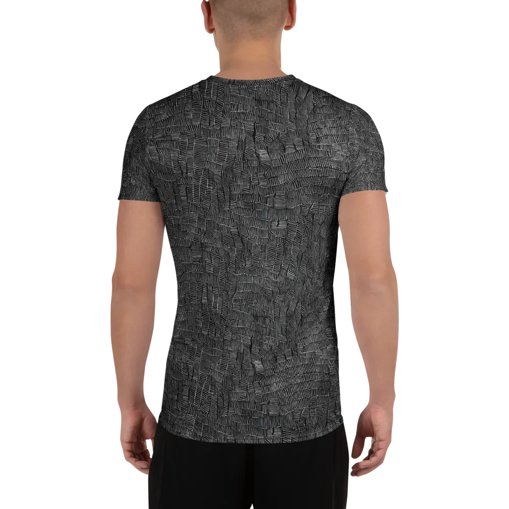 Noir Weave on Men's Athletic T-Shirt — Back