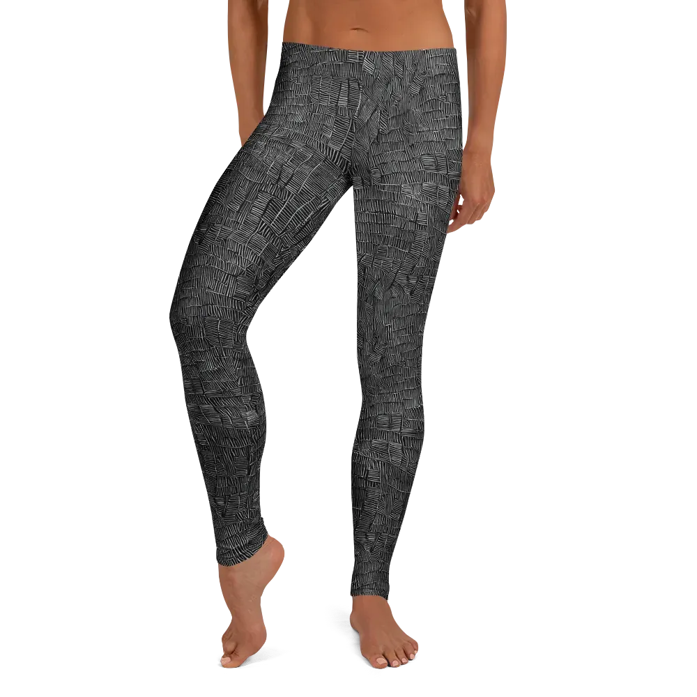 Noir Weave on Leggings — Front