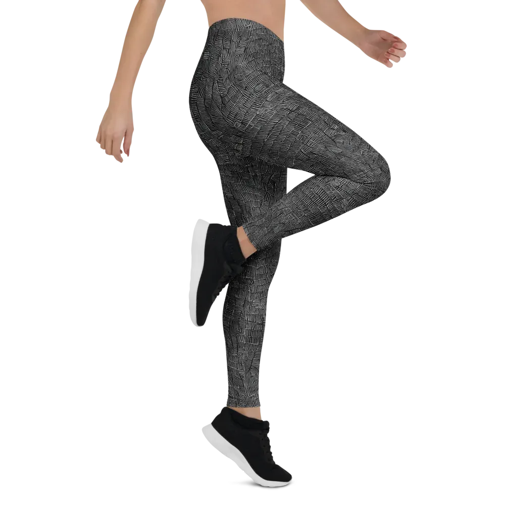 Noir Weave on Leggings — Right