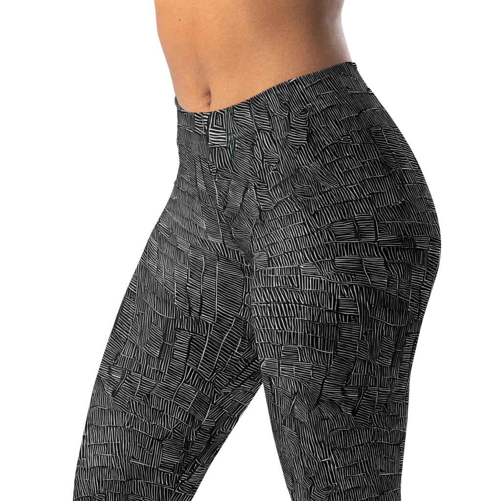 Noir Weave on Leggings — Left Front