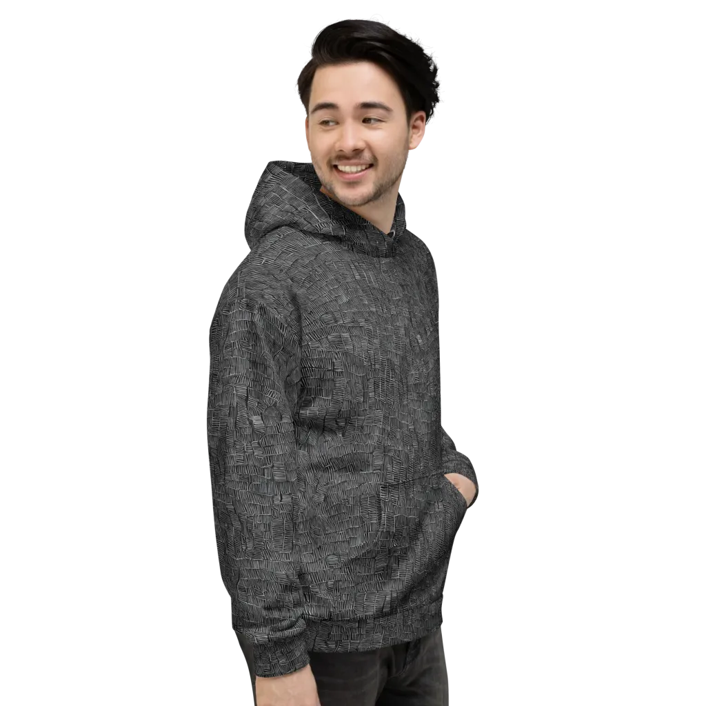 Noir Weave on Hoodie — Right