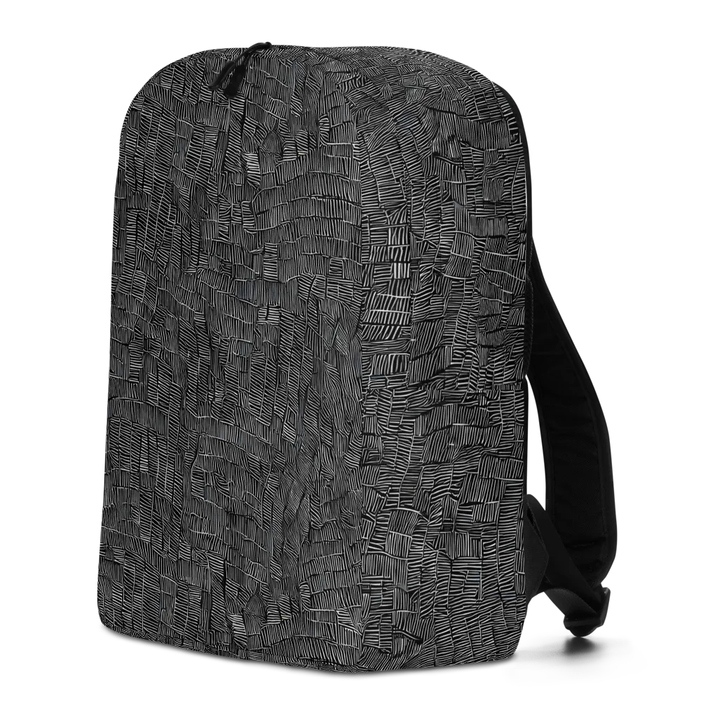 Noir Weave on Minimalist Backpack — Left