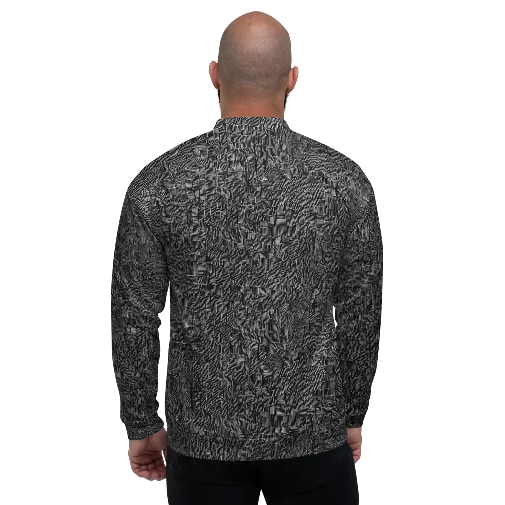 Noir Weave on Bomber Jacket — Back