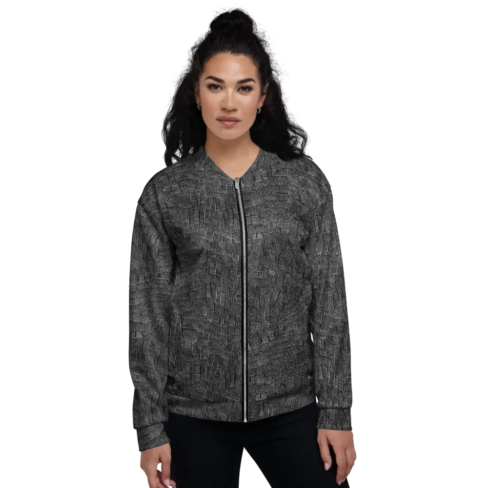 Noir Weave on Bomber Jacket — Front