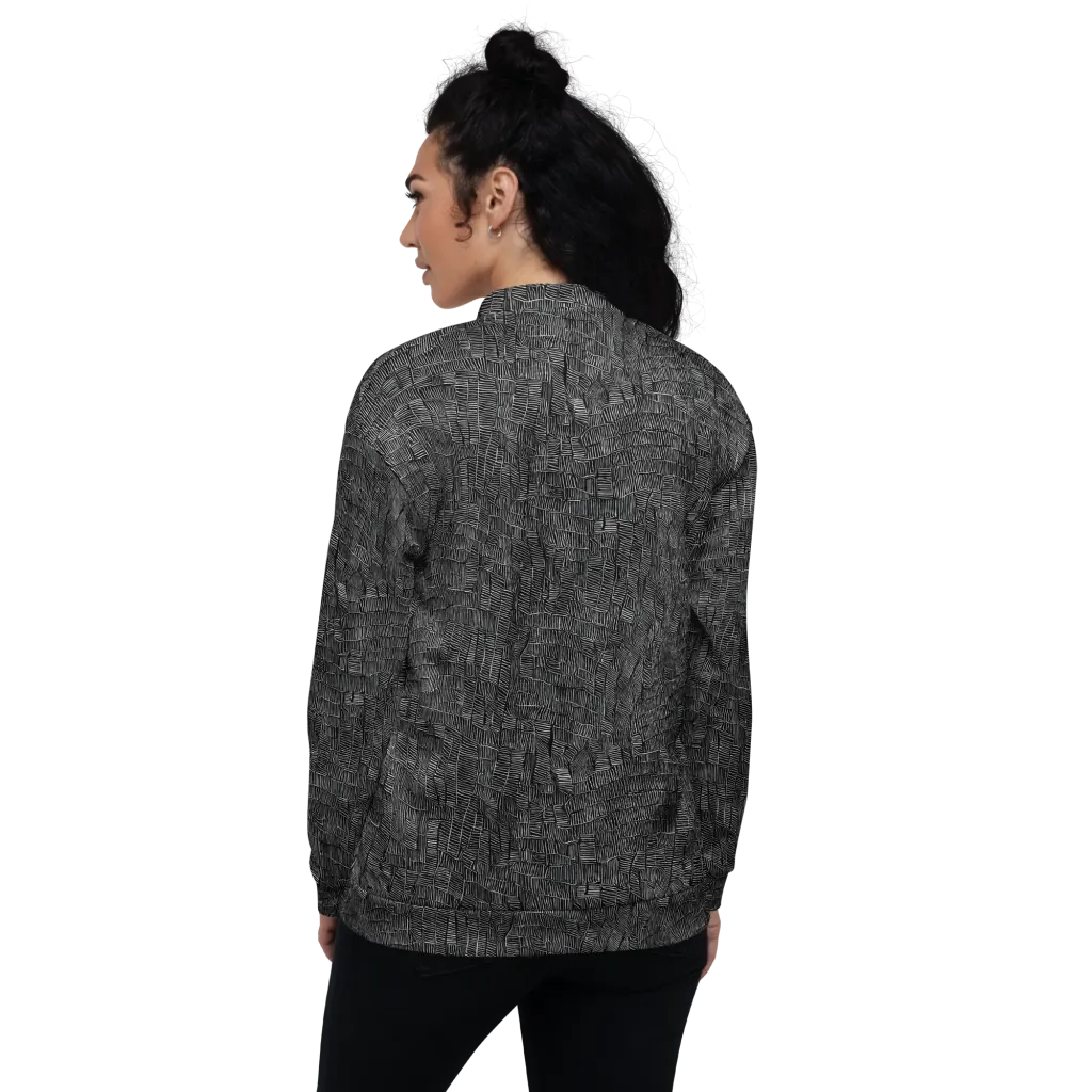 Noir Weave on Bomber Jacket — Back