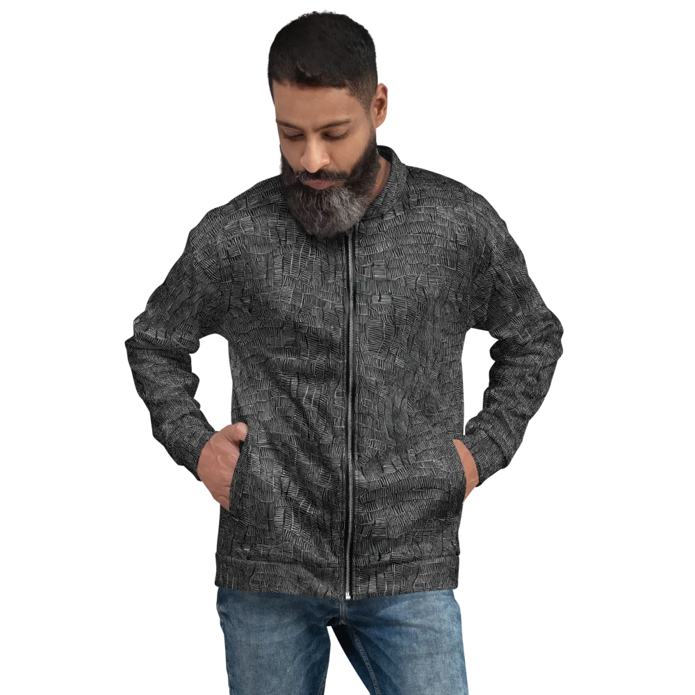 Noir Weave on Bomber Jacket — Front