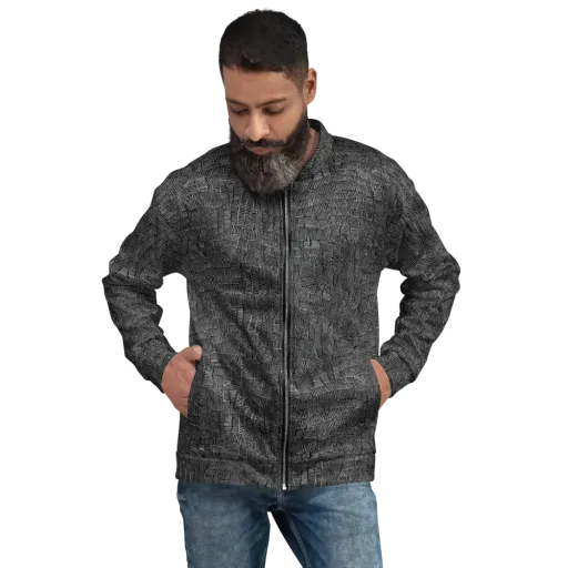 Noir Weave on a Bomber Jacket