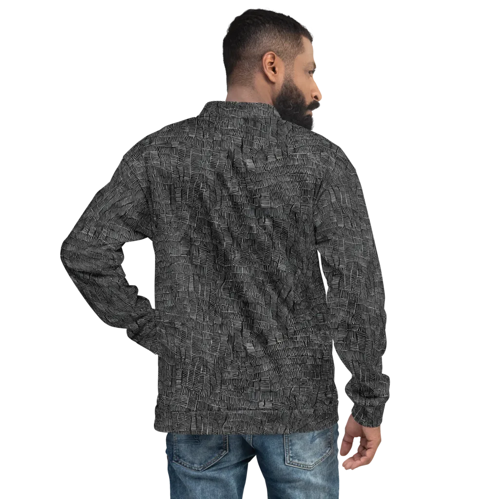 Noir Weave on Bomber Jacket — Back