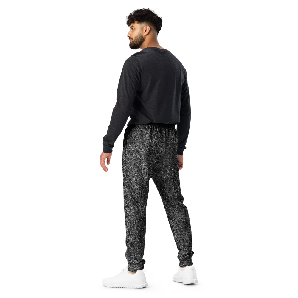 Noir Weave on Men's Joggers — Back