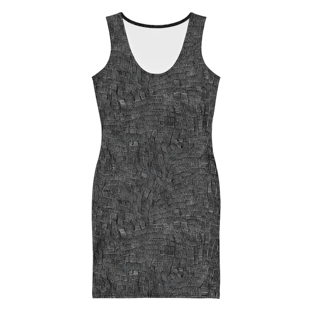 Noir Weave on Bodycon Dress — Front