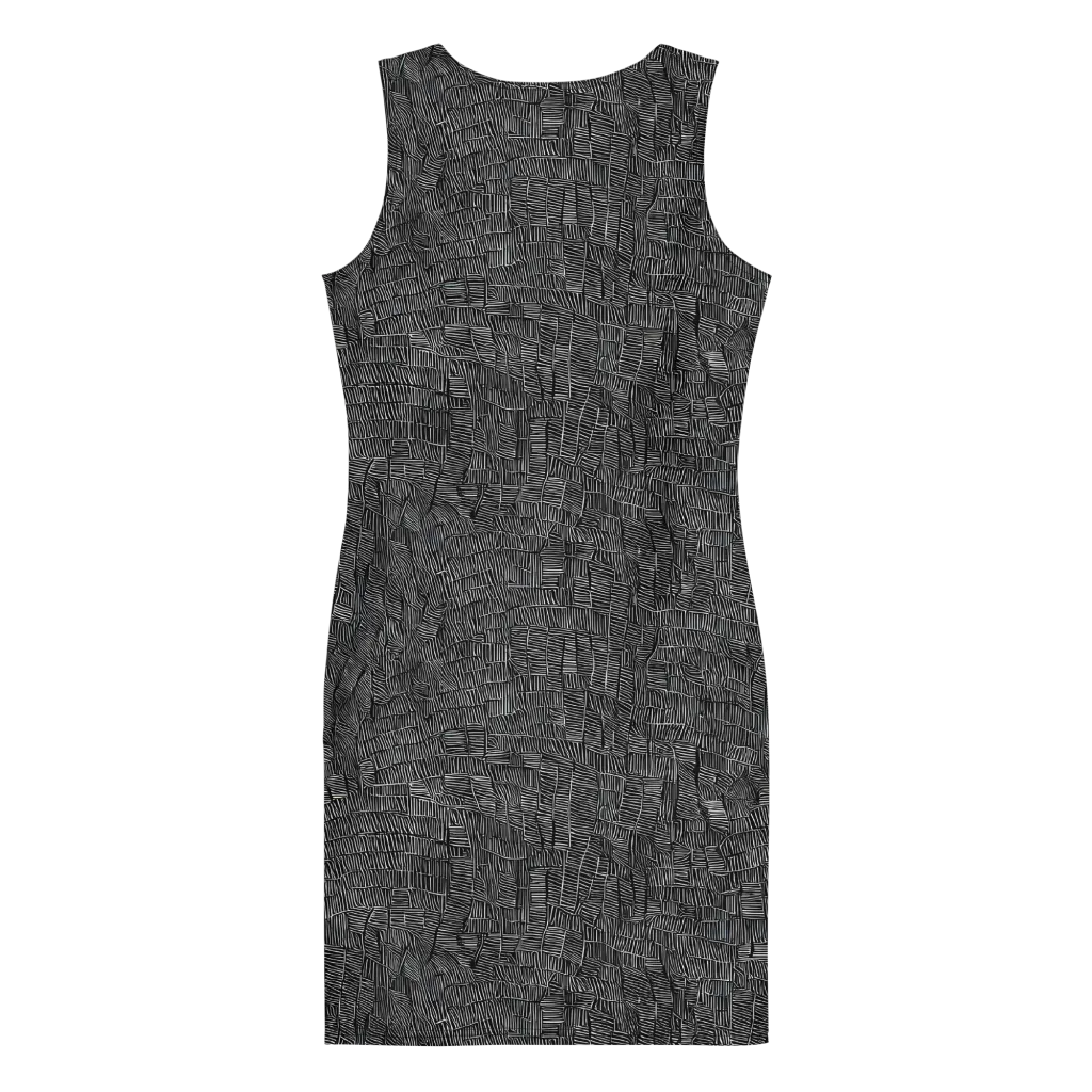 Noir Weave on Bodycon Dress — Back