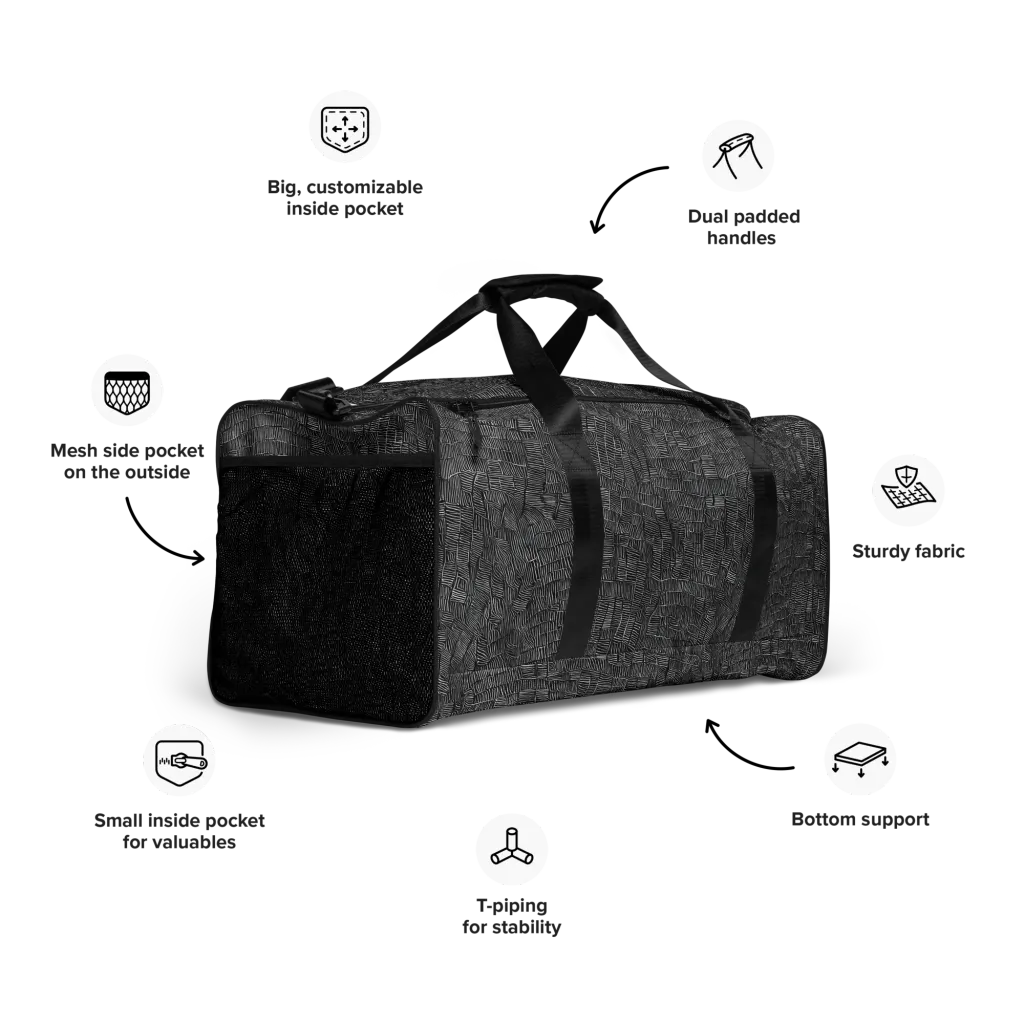 Noir Weave on Duffle Bag — Right Front