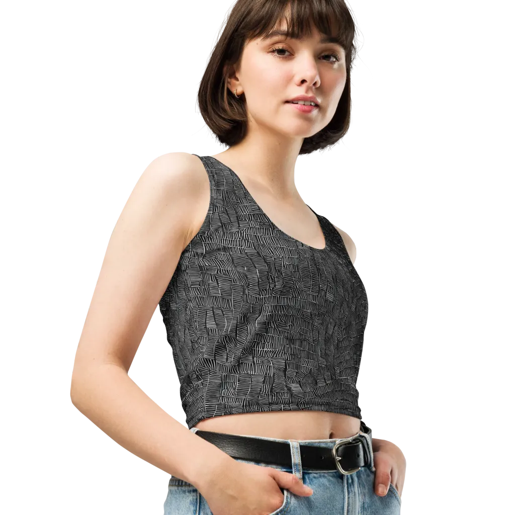 Noir Weave on Crop Top — Right Front