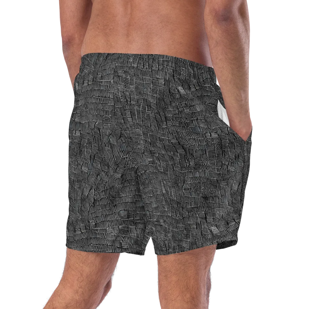 Noir Weave on Swim Trunks — Right Back