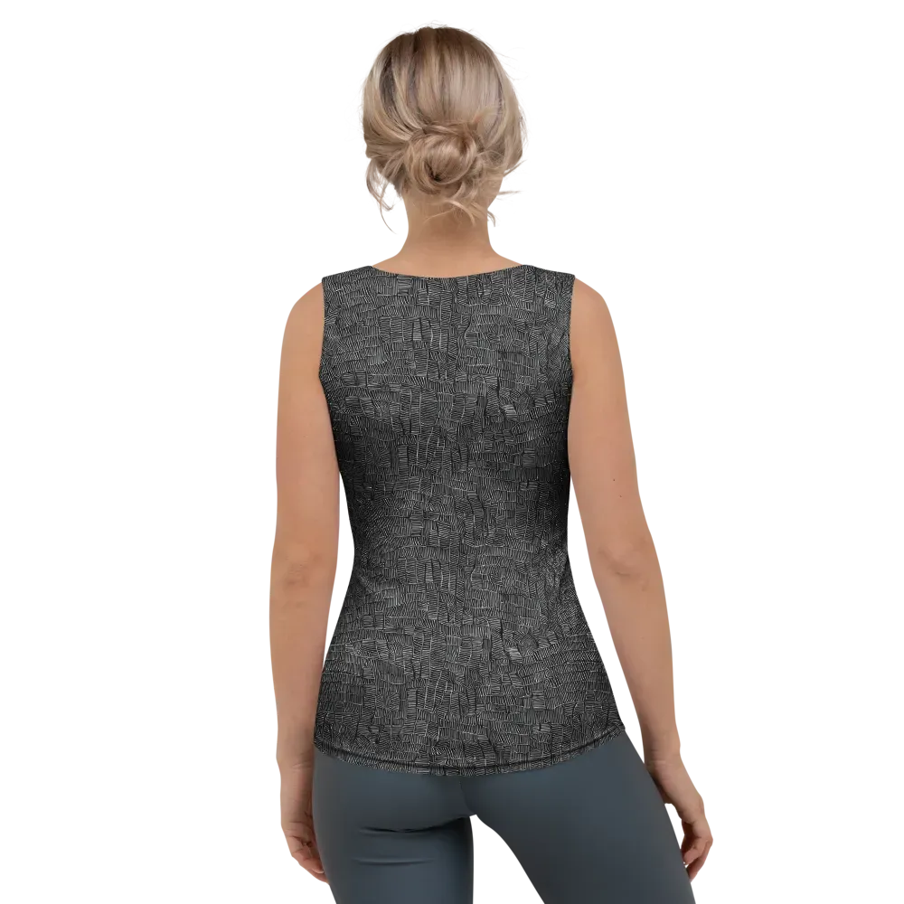 Noir Weave on Women's Tank Top — Back