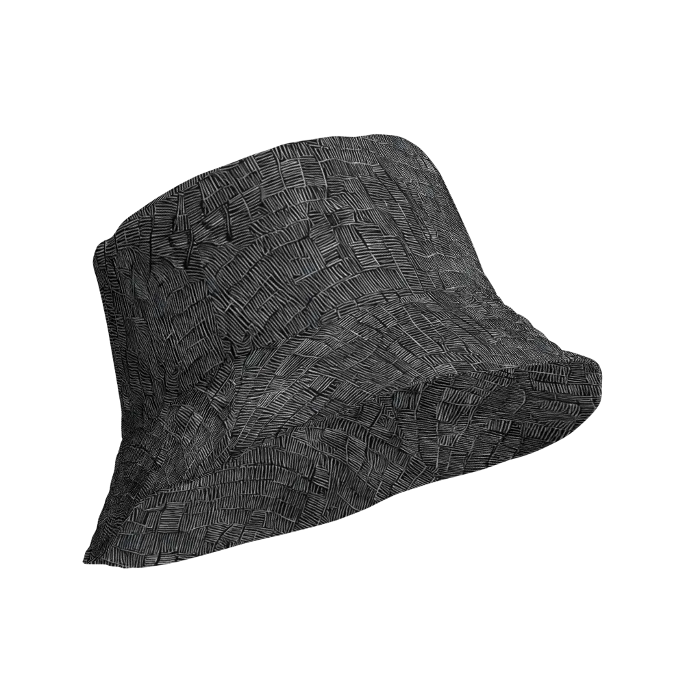Noir Weave on Reversible Bucket Hat — Product details Outside