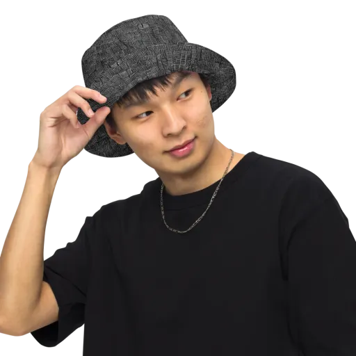 Noir Weave on a Reversible Bucket Hat