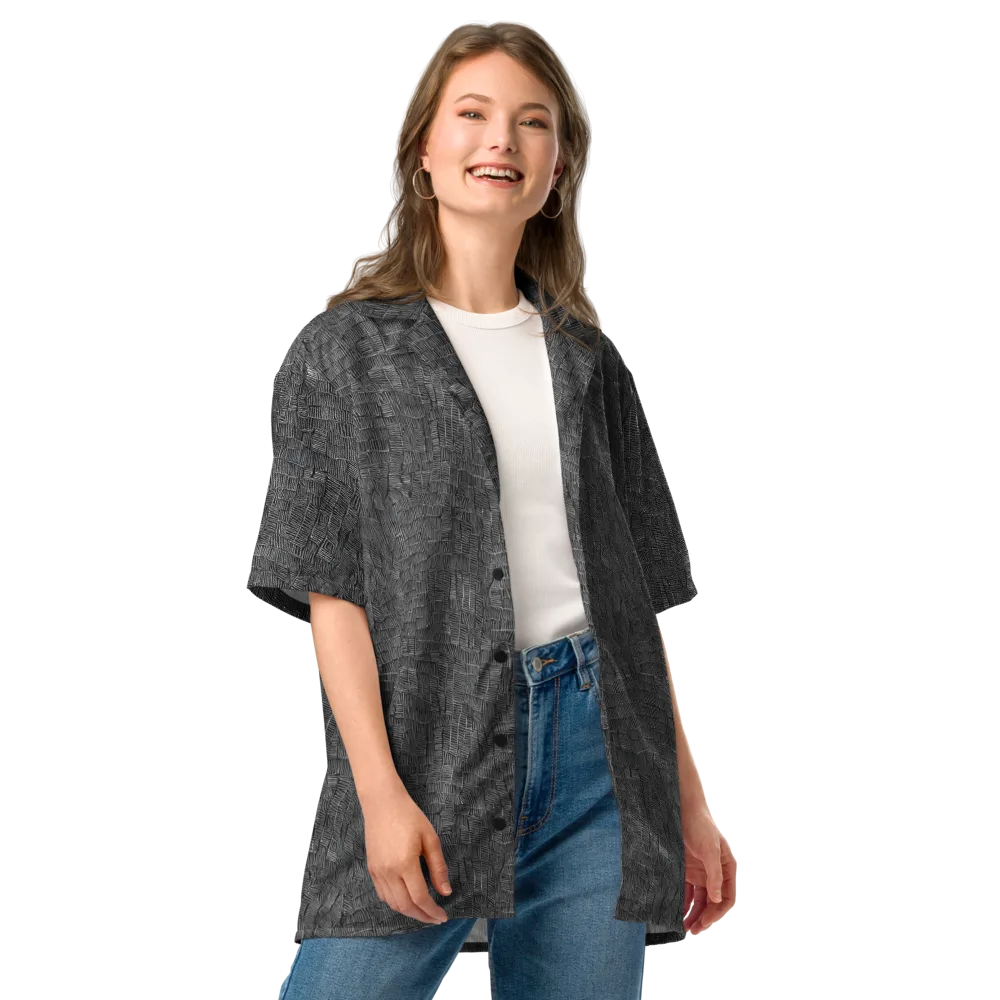 Noir Weave on Button Shirt — Front