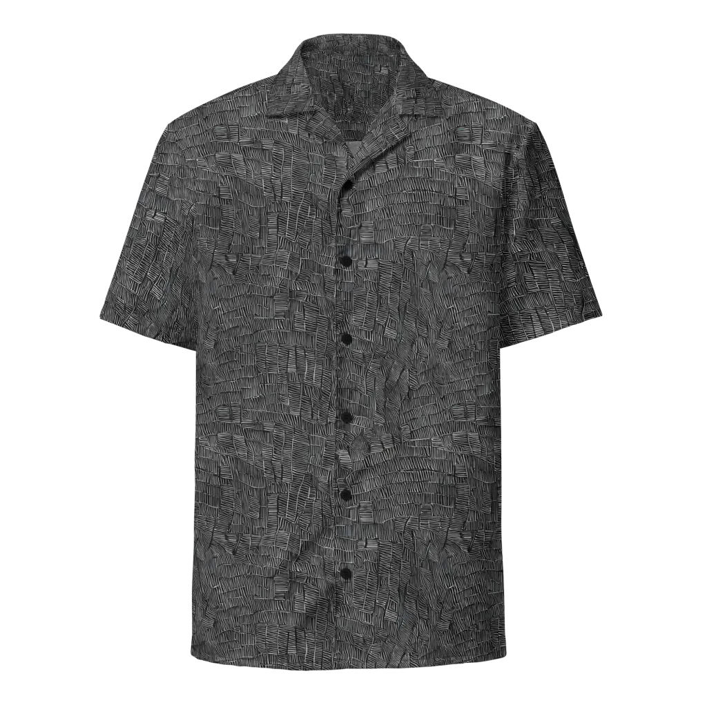 Noir Weave on Button Shirt — Front