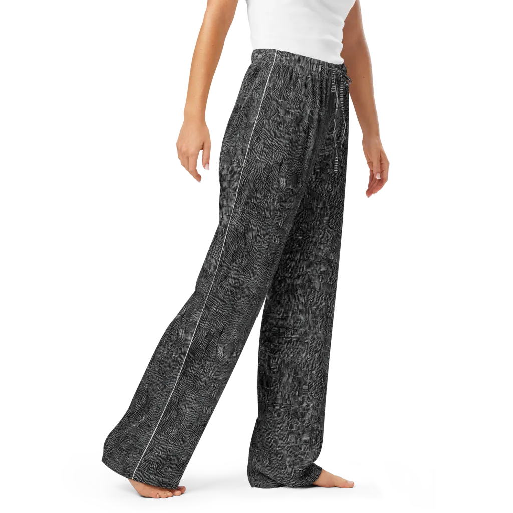 Noir Weave on Women's Pajama Pants — Right Front