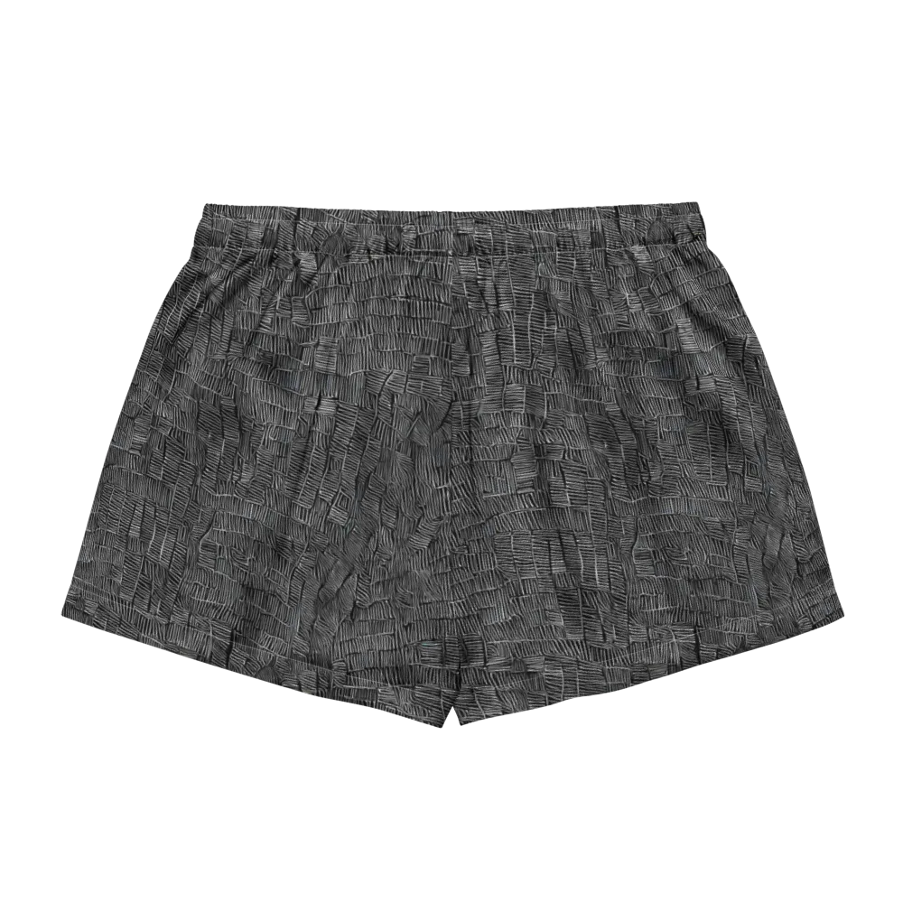 Noir Weave on Women's Pajama Shorts — Back