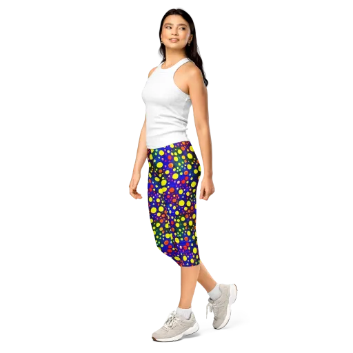 Ultraviolet Bubbles on a Capri Leggings